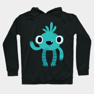 Blue big-eyed monster Hoodie